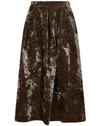 Uma Wang - Inverted-Pleat Flared Midi Skirt - Lyst