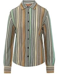 Missoni - Striped Metallic-Thread Shirt - Lyst