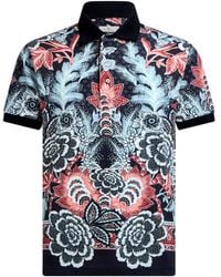 Etro - Paisley Cotton Pique Polo Shirt - Lyst