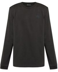 Moncler - T-Shirt Met Logopatch En Lange Mouwen - Lyst