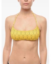 KARL LAGERFELD - Iconic-Print Halterneck Bikini Top - Lyst