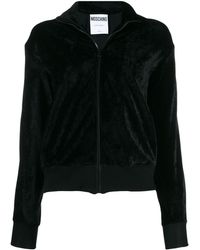 Moschino Logo-stripe Track Jacket - Black