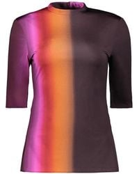 Ellery - Gradient-Print Elbow-Sleeve Top - Lyst