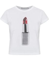 Alexander Wang - Lip-Stick-Print T-Shirt - Lyst