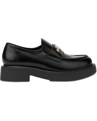 Love Moschino - 35Mm Logo-Plaque Leather Loafers - Lyst