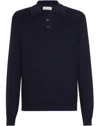 Brunello Cucinelli - Cotton Knitted Polo - Lyst