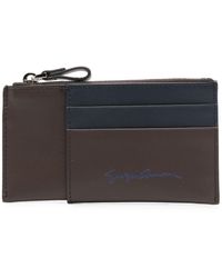 Giorgio Armani - Embossed-logo Leather Cardholder - Lyst