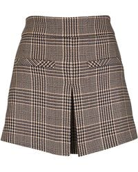 Veronica Beard - Pavaline Houndstooth-Pattern Mini Skirt - Lyst