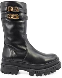 Madison Maison - Shearling-Lined Buckle-Strap Boots - Lyst