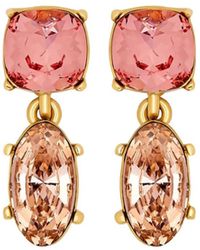 Oscar de la Renta - Boucles D'Oreilles Serties De Cristaux - Lyst