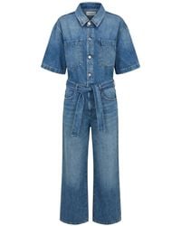 ICON DENIM - Duna Belted Denim Jumpsuit - Lyst