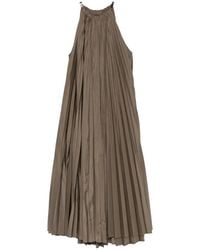Max Mara - Pleated Halterneck Midi Dress - Lyst