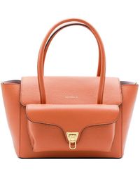 Coccinelle - Medium Double Beat Leather Shoulder Bag - Lyst