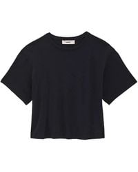 Ba&sh - Slogan-Print Cropped T-Shirt - Lyst