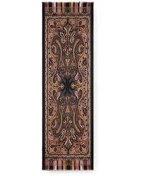Etro - Cashmere, Silk And Wool Scarf With Paisley Motif - Lyst