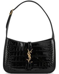 Saint Laurent - Le 5 À 7 Crocodile-Effect Shoulder Bag - Lyst