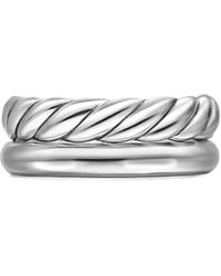 David Yurman - Sterling Dy Mercer Two Row Ring - Lyst