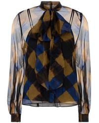 Diane von Furstenberg - Garcele Pussy-Bow Blouse - Lyst