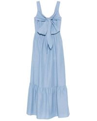 Liu Jo - Long Linen-Blend Dress - Lyst