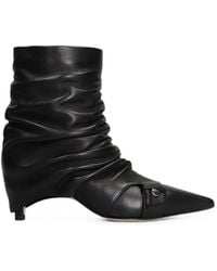 The Seller - Ruched Pointed-Toe Ankle Boots - Lyst
