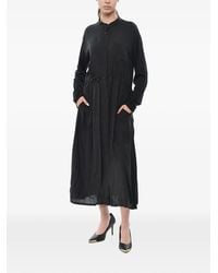 Woolrich - Drawstring-Waist Long-Sleeve Maxi Dress - Lyst
