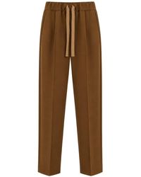 Semicouture - Pantalones De Chándal Con Cordones Y Pinzas - Lyst