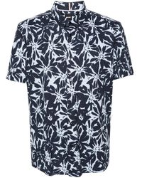 BOSS - Floral-print Cotton Shirt - Lyst