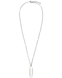 Off-White c/o Virgil Abloh - Strass-Set Paperclip Necklace - Lyst