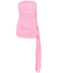 Alexander Wang - Asymmetrische Strapless Mini-Jurk Met Ruches - Lyst