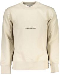 Calvin Klein - Logo-Print Cotton Sweatshirt - Lyst