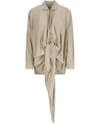 DARKPARK - Romy Tie-Fastening Draped Shirt - Lyst