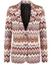 Missoni - Blazer Met Zigzag Patroon - Lyst