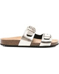 Geox - Brionia Buckle-Detail Suede Sandals - Lyst