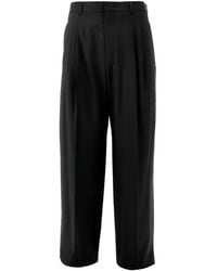 Emporio Armani - Pleated Straight-Leg Trousers - Lyst
