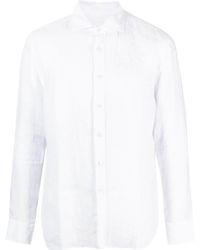 120% Lino - Round-neck Linen T-shirt - Lyst