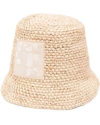 Jacquemus - Ficiu Embroidered Raffia Bucket Hat - Lyst