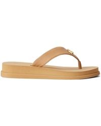 Polo Ralph Lauren - Logo-Detail Flat Sandals - Lyst