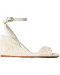 Castañer - Brunella Floral-Jacquard Wedge Sandals - Lyst