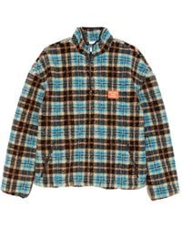 Drole de Monsieur - Check-Pattern Fleece Jacket - Lyst