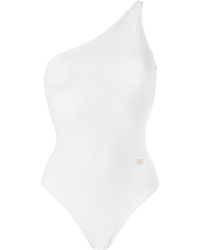 Brigitte Bardot Bañador con un solo hombro - Blanco