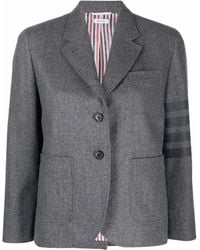 Thom Browne - Single-breasted Blazer With Stripes - Lyst
