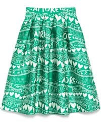 ALESSANDRO ENRIQUEZ - Printed Midi Skirt - Lyst