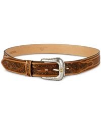 Stetson - Ceinture Western En Cuir À Motif Repoussé - Lyst