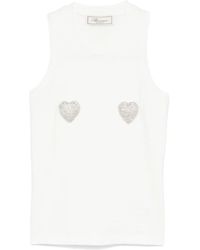 Blumarine - Heart-Patch Tank Top - Lyst