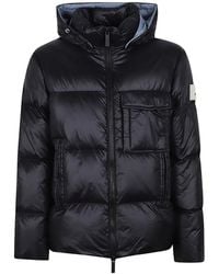 AFTER LABEL - Doudoune À Capuche - Lyst