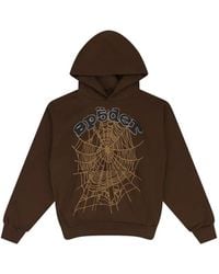 Sp5der - Rhinestone-Embelished Web-Motif Hoodie - Lyst