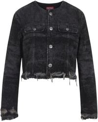 DIESEL - Veste En Jean À Bords Francs - Lyst