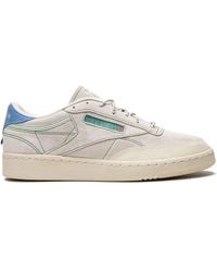 Reebok Leather White & Pink Club C 85 Shoes for Men | Lyst