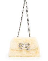 Self-Portrait - Fluffy Bow Shoulder Bag - Lyst