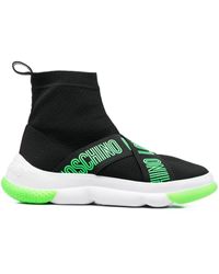 Love Moschino - Logo-strap High-top Sneakers - Lyst